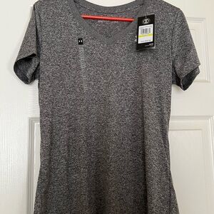 Under Armour Women's Heathered Gray V-Neck Tee